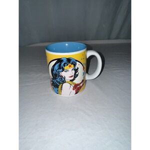 Wonder Woman Aphrodite Athena Yellow Coffee Cup Mug 12oz DC Comics Vandor